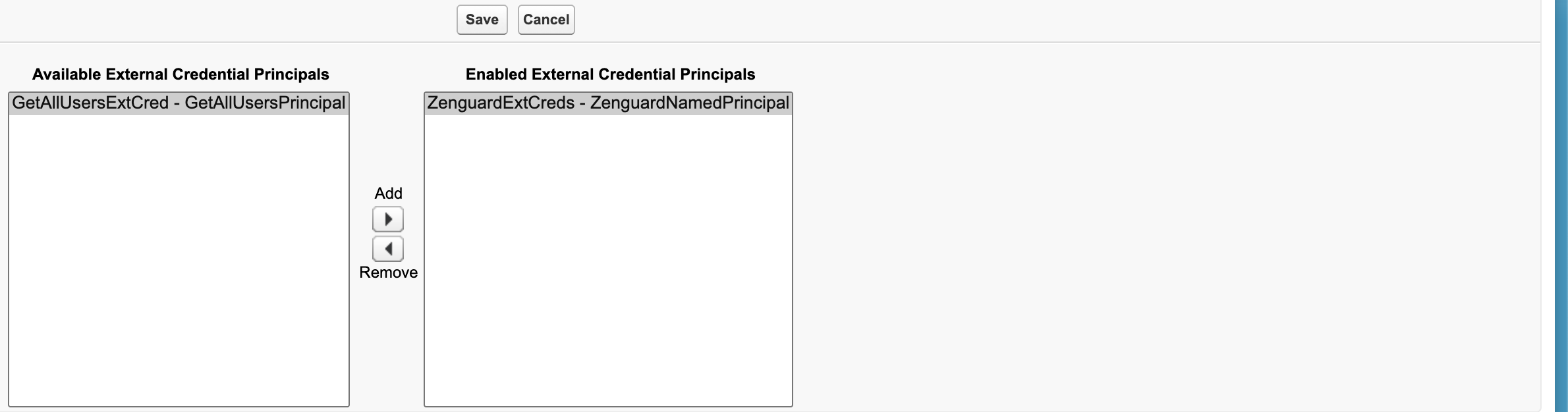 Add Named Principal